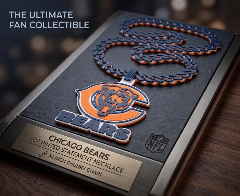 Chicago Bears Necklace | NFL Football Fan Turnover Chain