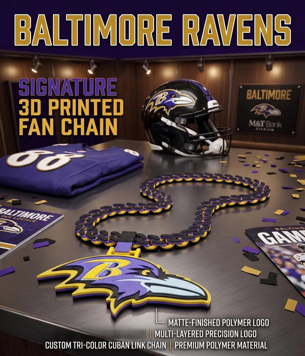 Baltimore Ravens Fan Chain | NFL Football Necklace