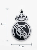 Real Madrid Keychain – Black & Silver Edition - 3D Printed Hala Madrid Bag Tag