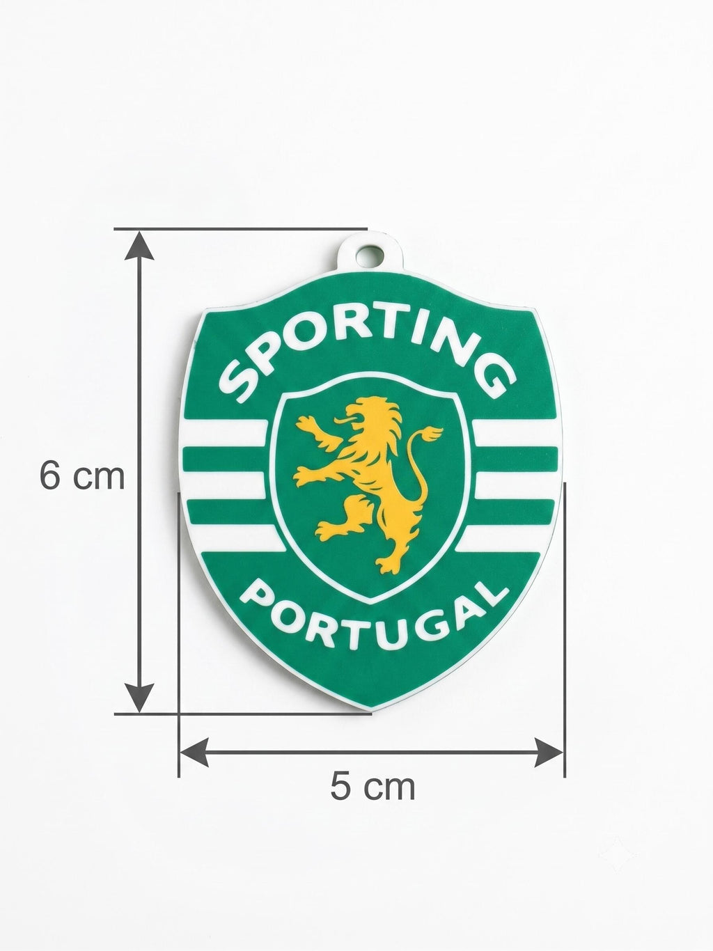 Sporting Lisbon Bag tag with dimensions