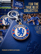 Chelsea FC 3D Printed Keychain | Football Club Keyring Bag Charm | Stamford Bridge Blue Pride Soccer Gift for Fans & Supporters