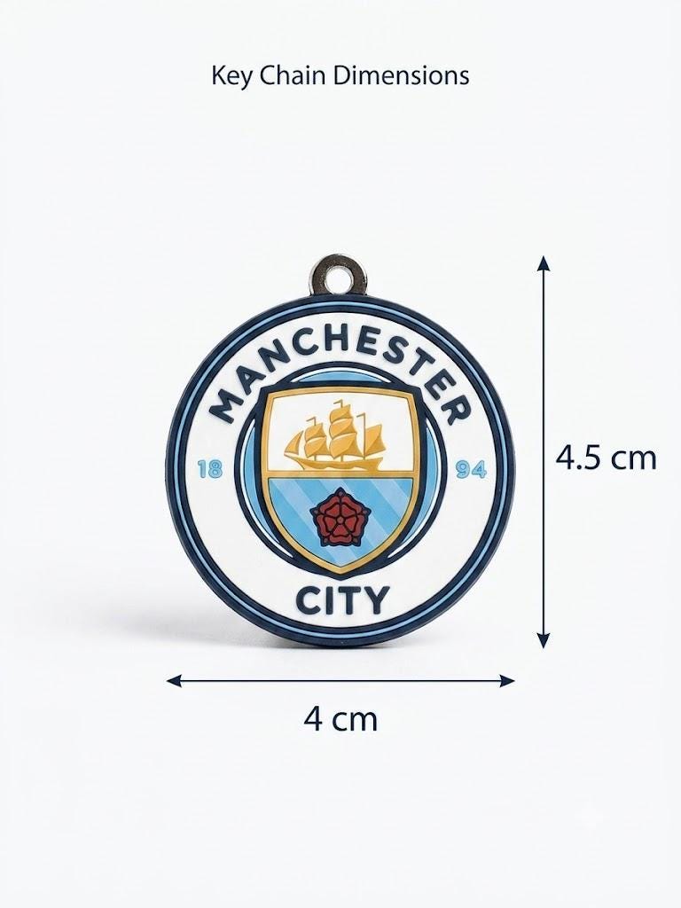 Manchester City FC Keychain | 3D Printed Man City Football Keyring | EPL Soccer Bag Tag | Gift for Citizens Fans | MCFC Soccer Accessory
