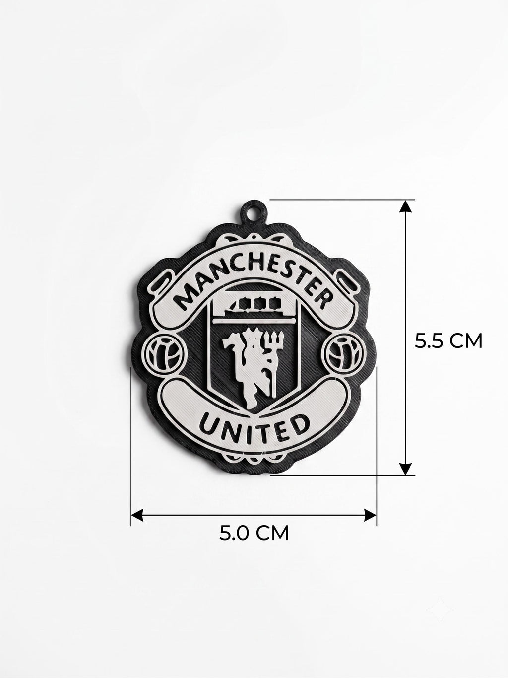 Manchester United 3D Printed Keychain | EPL Football Crest Keyring | Red Devils Soccer Fan Gift | Old Trafford Bag Tag Mens Sports Gift