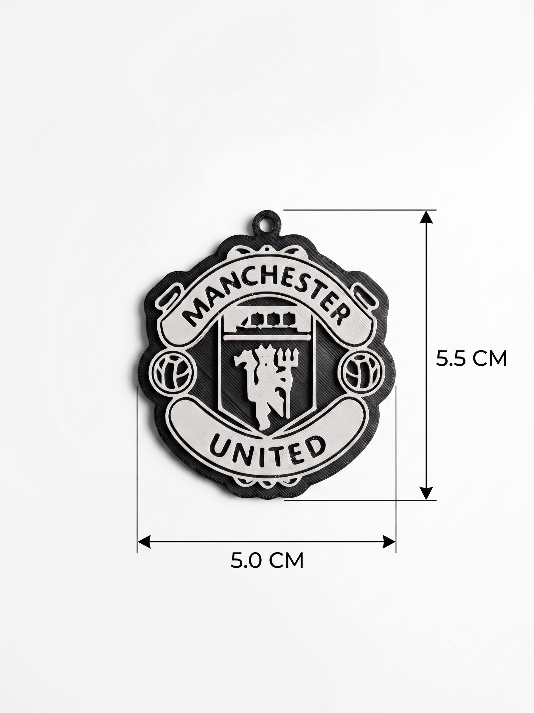 Manchester United 3D Printed Keychain | EPL Football Crest Keyring | Red Devils Soccer Fan Gift | Old Trafford Bag Tag Mens Sports Gift