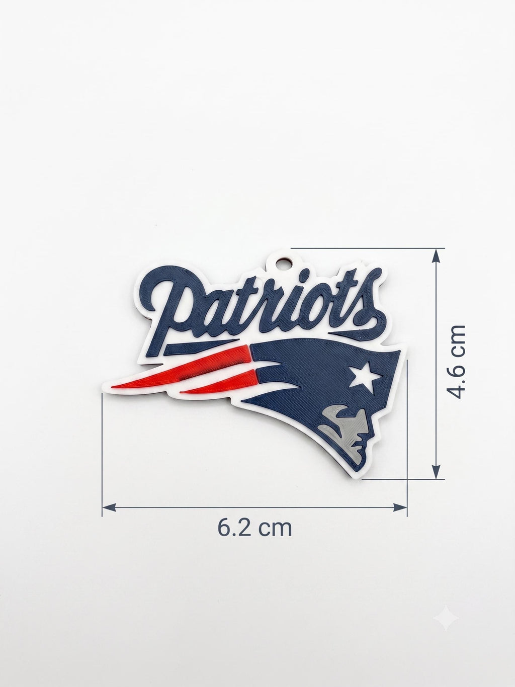 New England Patriots 3D Printed Keychain | NFL Fan Gift, Football Bag Charm, Pats Keyring | Boston Sports Tailgate & Game Day Accessory