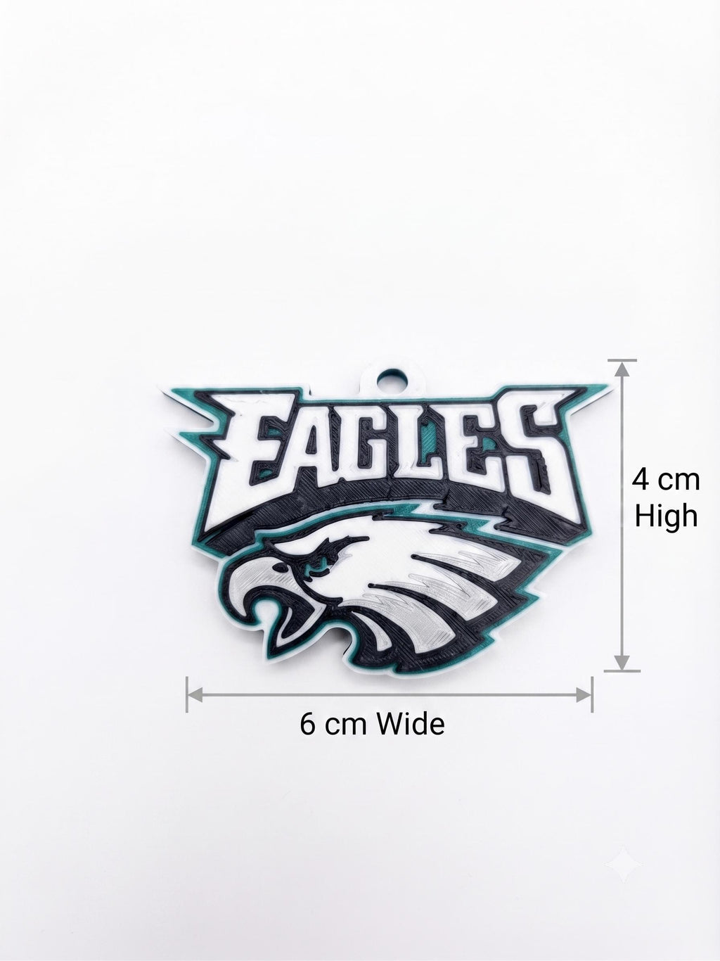 Philadelphia Eagles Keychain | NFL Football Gift for Men | Philly Sports Bag Charm | 3D Printed Game Day Accessory | Birds Fan Gear