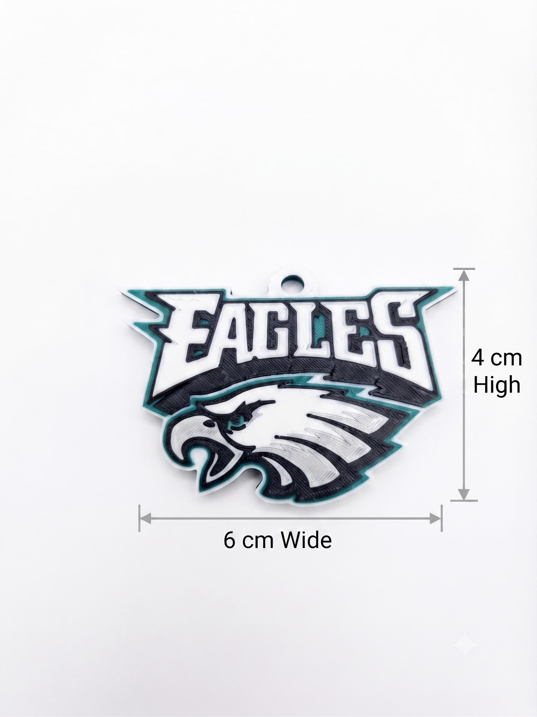Philadelphia Eagles Keychain | NFL Football Gift for Men | Philly Sports Bag Charm | 3D Printed Game Day Accessory | Birds Fan Gear