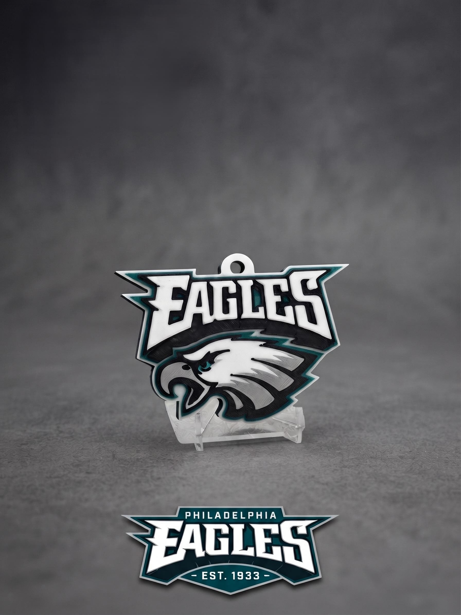 Philadelphia Eagles Keychain | NFL Football Gift for Men | Philly Sports Bag Charm | 3D Printed Game Day Accessory | Birds Fan Gear