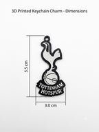 Tottenham Hotspur Keychain | 3D Printed Spurs Football Gift | COYS Keyring | Premier League Soccer Fan Charm | THFC Bag Tag Accessory