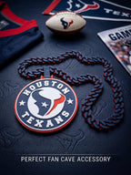 Houston Texans Fan Chain Necklace | NFL Oversized Game Day Medallion
