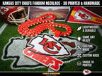 Kansas City Chiefs Fan Chain Necklace |NFL Football Pendant