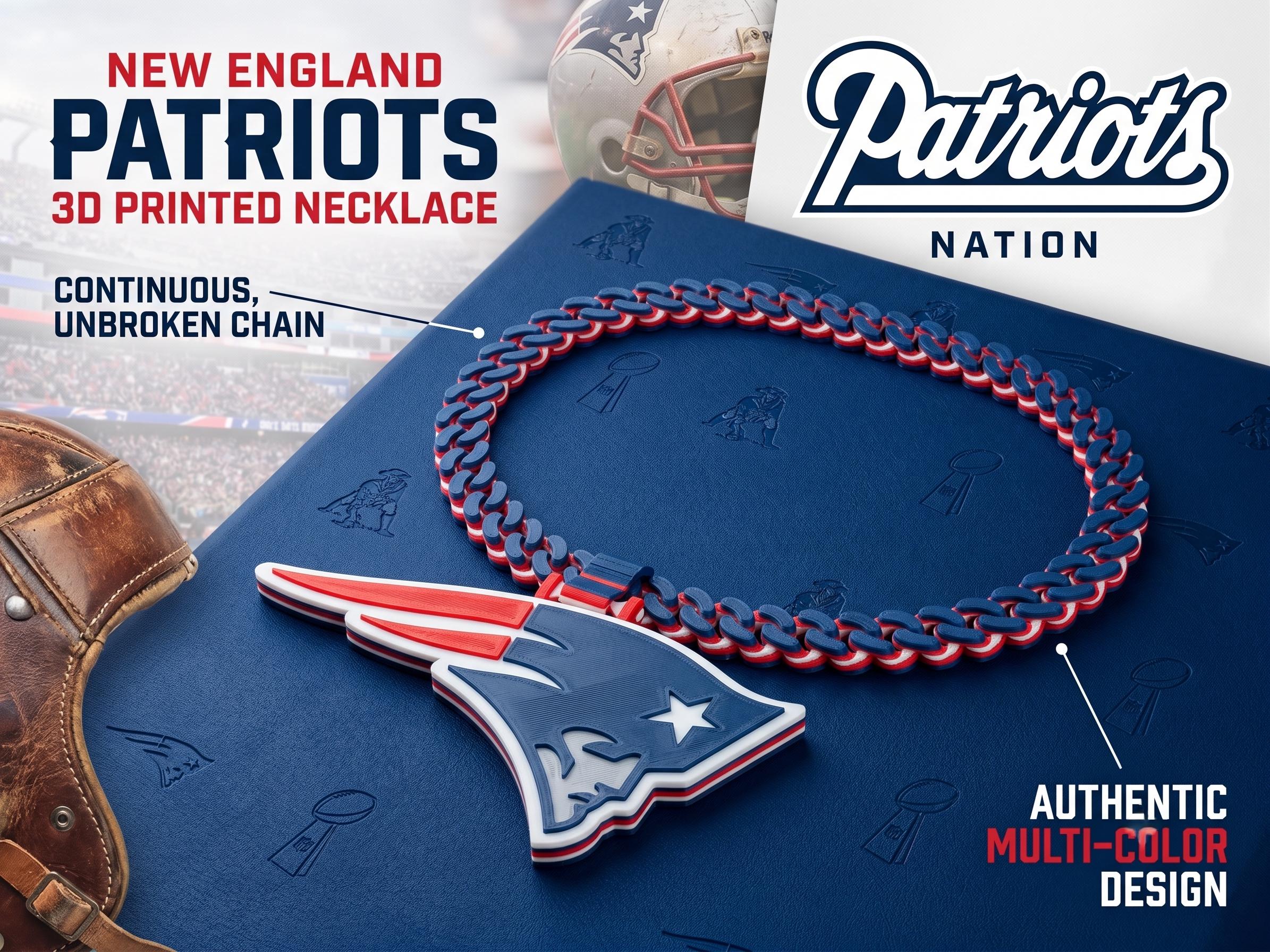 New England Patriots  Fan Chain | 34" NFL Swag Necklace