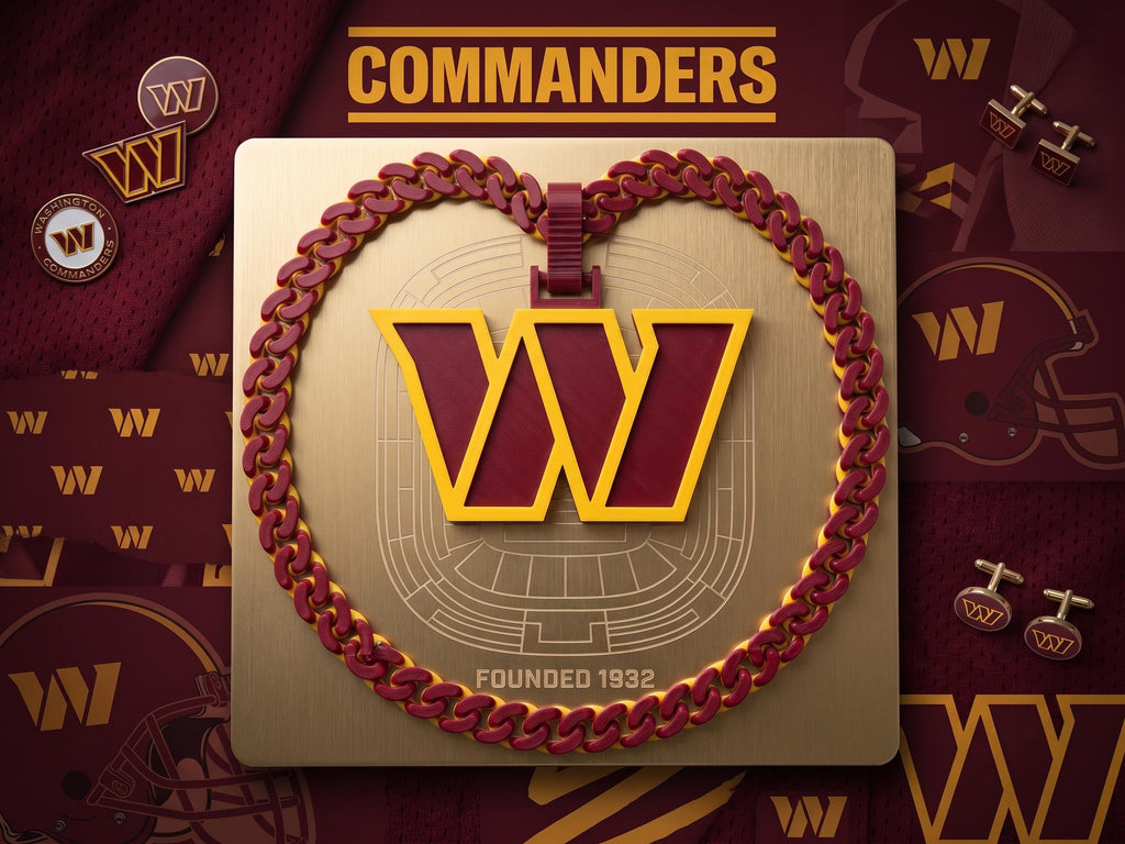 Washington Commanders Fan Chain - NFL 34 Inch Football Necklace