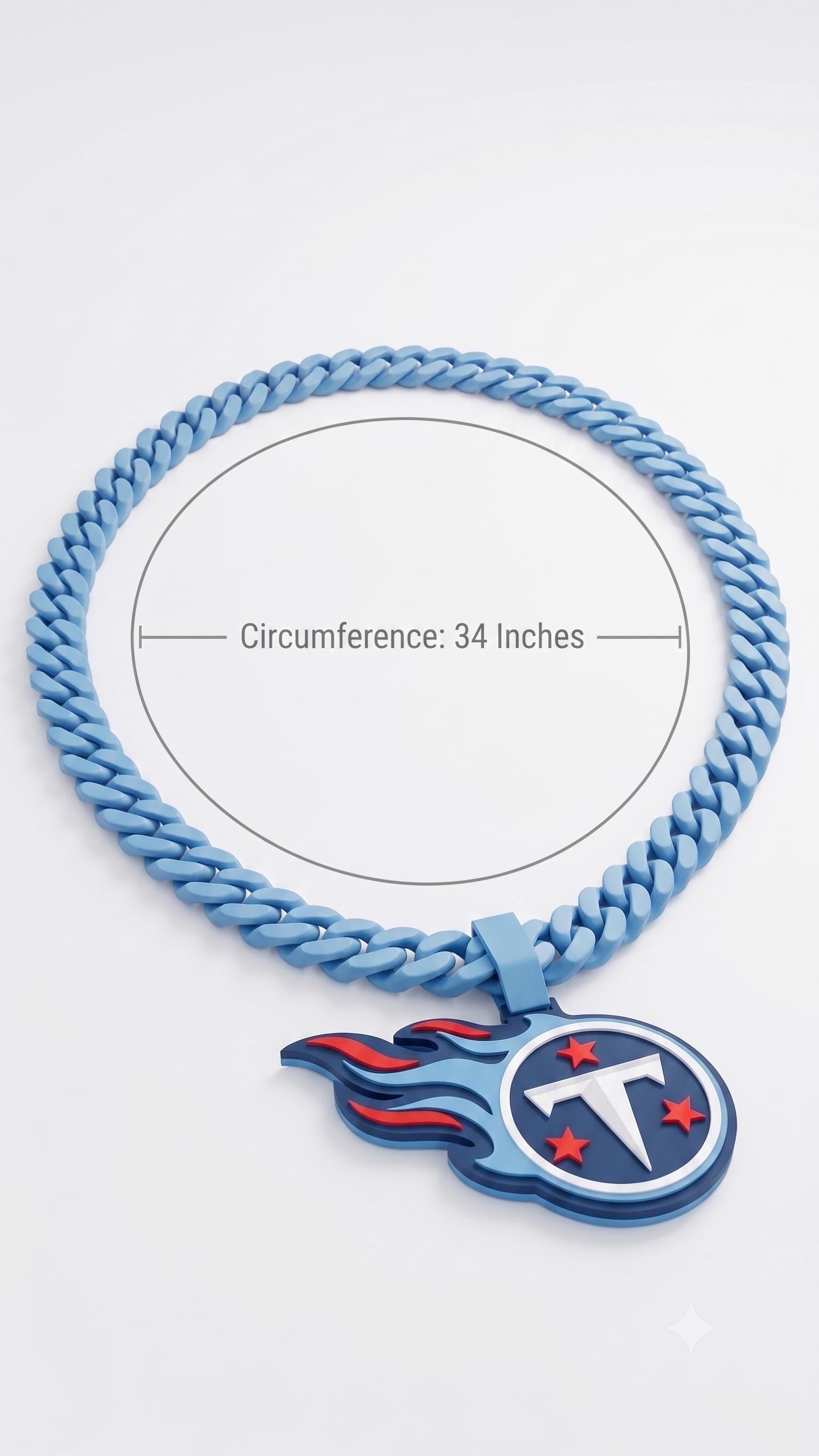 Tennessee Titans Necklace | NFL 34" Football Fan Chain