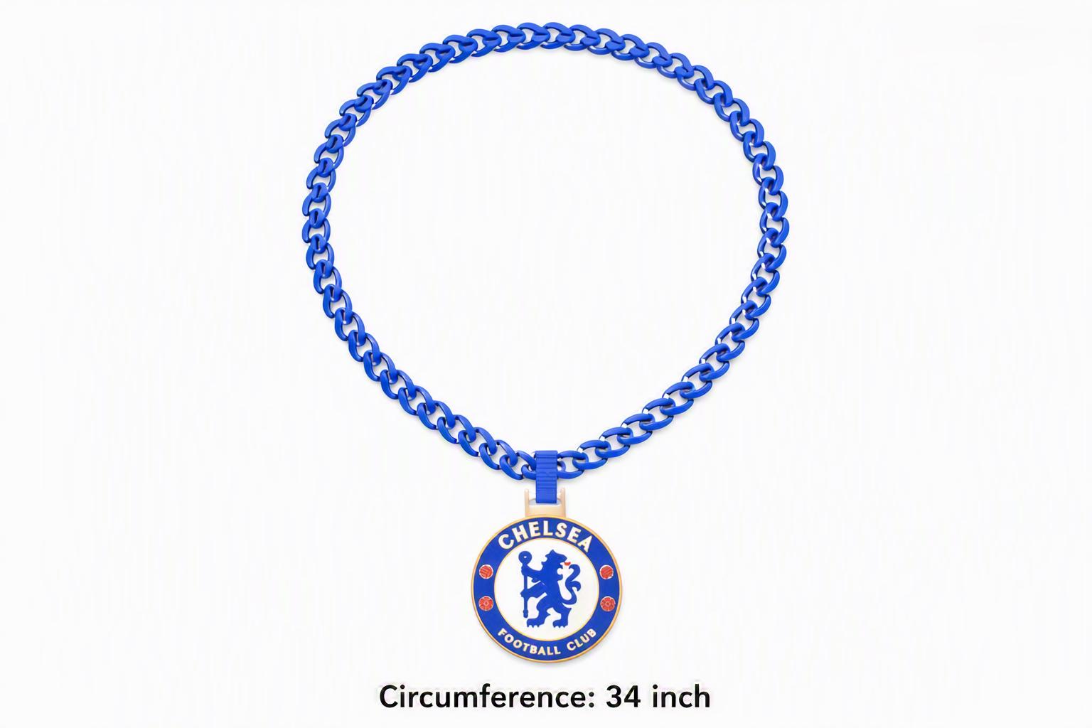 Chelsea FC Necklace – 3D Printed Blue Chain & Pendant | EPL Fan Gift | Football Club Jewelry