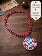 Bayern Munich Necklace, 3D Printed FC Bayern Fan Jewelry, Chunky Chain Soccer Fan Gift, Football Supporter Pendant, German Bundesliga Merch