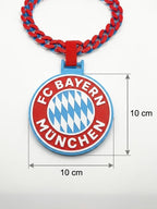 Bayern Munich Necklace, 3D Printed FC Bayern Fan Jewelry, Chunky Chain Soccer Fan Gift, Football Supporter Pendant, German Bundesliga Merch