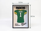 Green Bay Packers Micah Parsons Jersey Shadow Box | 3D Printed NFL Dorm Room Decor, Back to School Football Gift, Desk & Wall Art