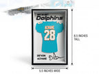 DeVon Achane Miami Dolphins 3D Printed Jersey Shadow Box | NFL Dorm & Desk Decor | Back to School Football Gift for Fans | Shelf Art