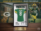 Josh Jacobs Green Bay Packers 3D Printed Jersey Shadow Box | NFL Dorm Room Decor | Back to School Football Gift for Desk Shelf or Wall
