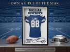 Dallas Cowboys CeeDee Lamb 3D Printed Jersey Shadow Box - 5.5" x 8.5" Shelf & Desk Decor, NFL Football Fan Gift, Dallas Star Memorabilia