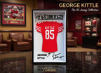 George Kittle 3D Printed Jersey Shadow Box | San Francisco 49ers Desk Decor | SF Niners Football Fan Gift | 8.5x5.5 Wall & Shelf Display