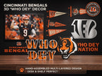 Cincinnati Bengals Who Dey Sign | NFL Football Desk & Shelf Decor