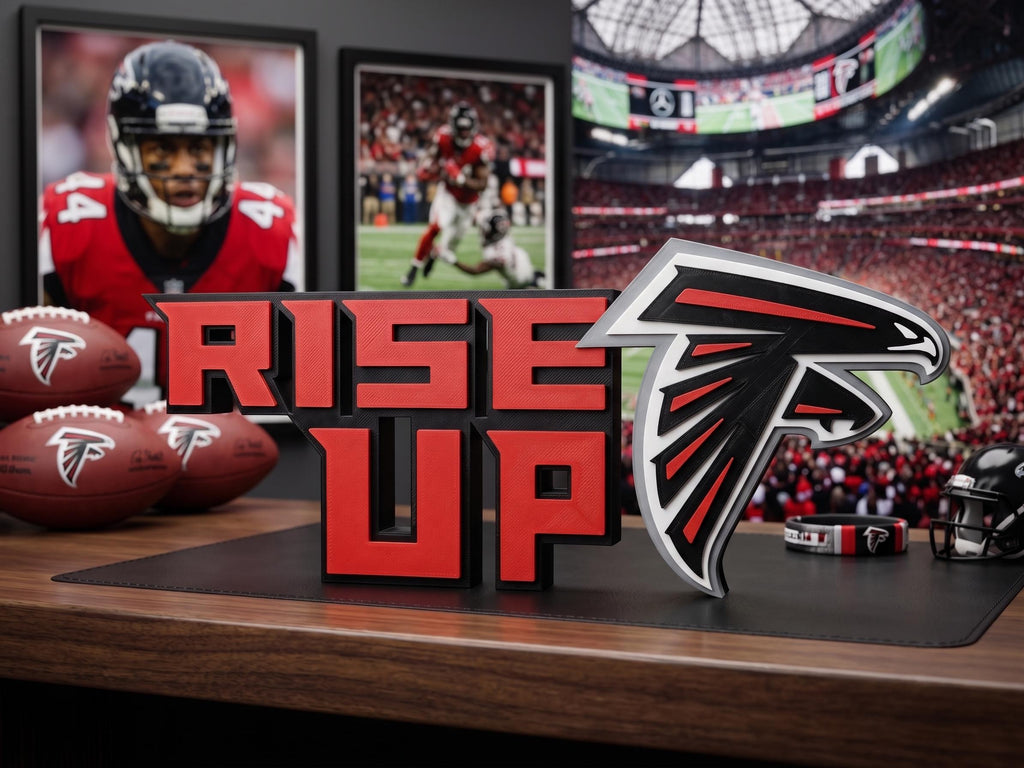 Atlanta Falcons Desk Decor | Rise Up NFL Football Sign