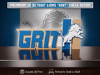 Detroit Lions GRIT Sign | NFL Desk Decor & Shelf Display