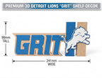 Detroit Lions GRIT Sign | NFL Desk Decor & Shelf Display