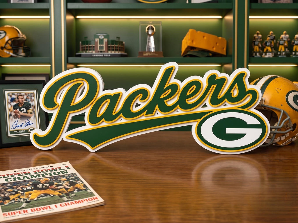 Green Bay Packers Sign | NFL Desk Decor & Shelf Display