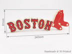 Boston Red Sox 3D Printed Shelf Decor | MLB Desk Sign for Sports Fans | Baseball Man Cave Art | Boston Baseball Fan Gift