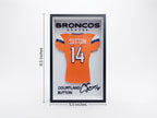 Courtland Sutton Denver Broncos 3D Printed Jersey Shadow Box | NFL Fan Cave, Dorm Room & Desk Decor, Officially Licensed Design