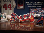 Atlanta Braves 3D Printed Desk Decor | MLB Shelf Display Sign | Baseball Fan Office & Man Cave Gift | Official Logo Collectible