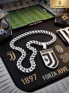 Juventus 3D Printed Chain Necklace | Serie A Soccer Fan Gift, Football Club Pendant, Sports Jewelry, Men Women Unisex Supporters Fan Gear