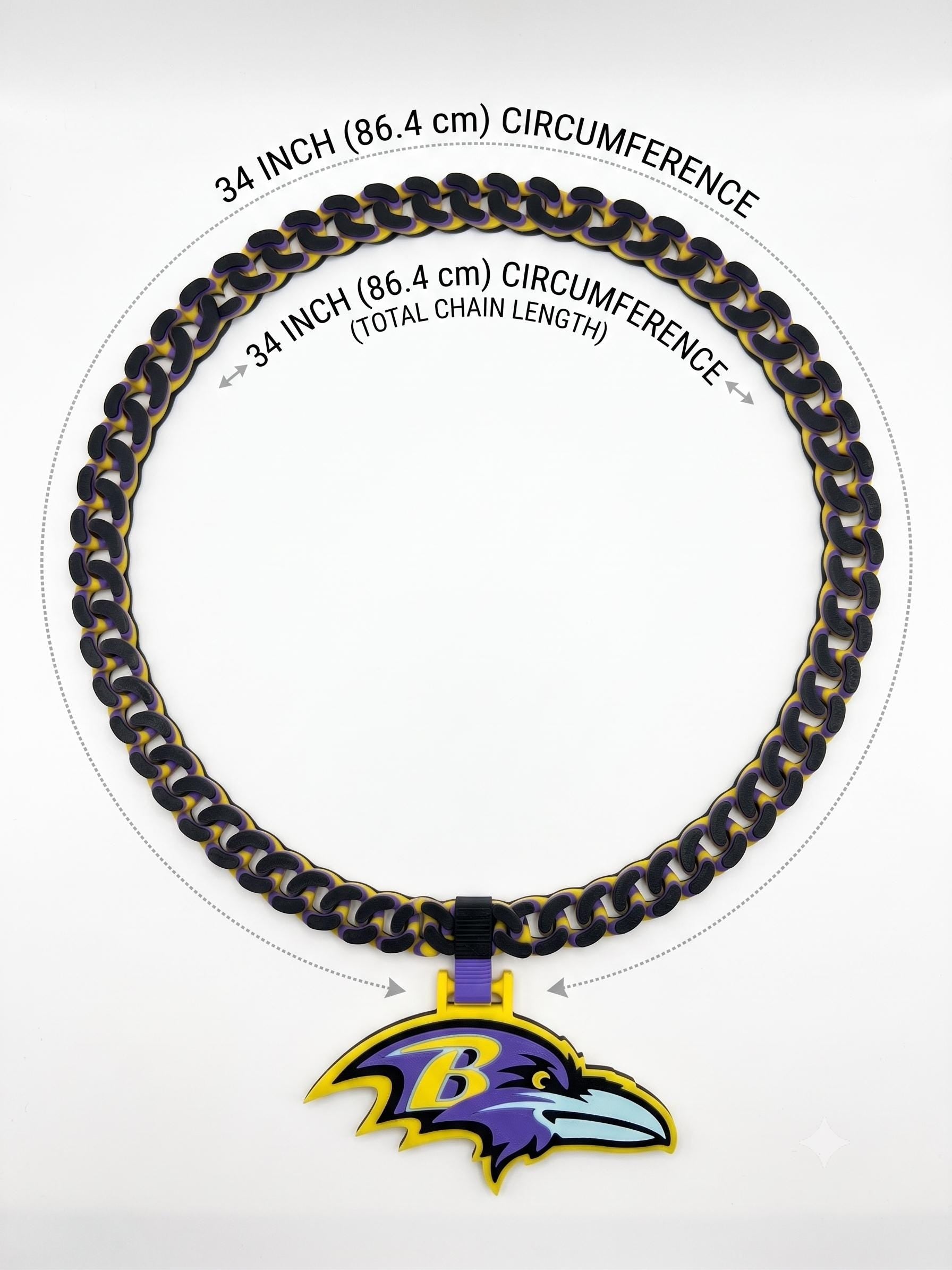 Baltimore Ravens Fan Chain | NFL Football Necklace