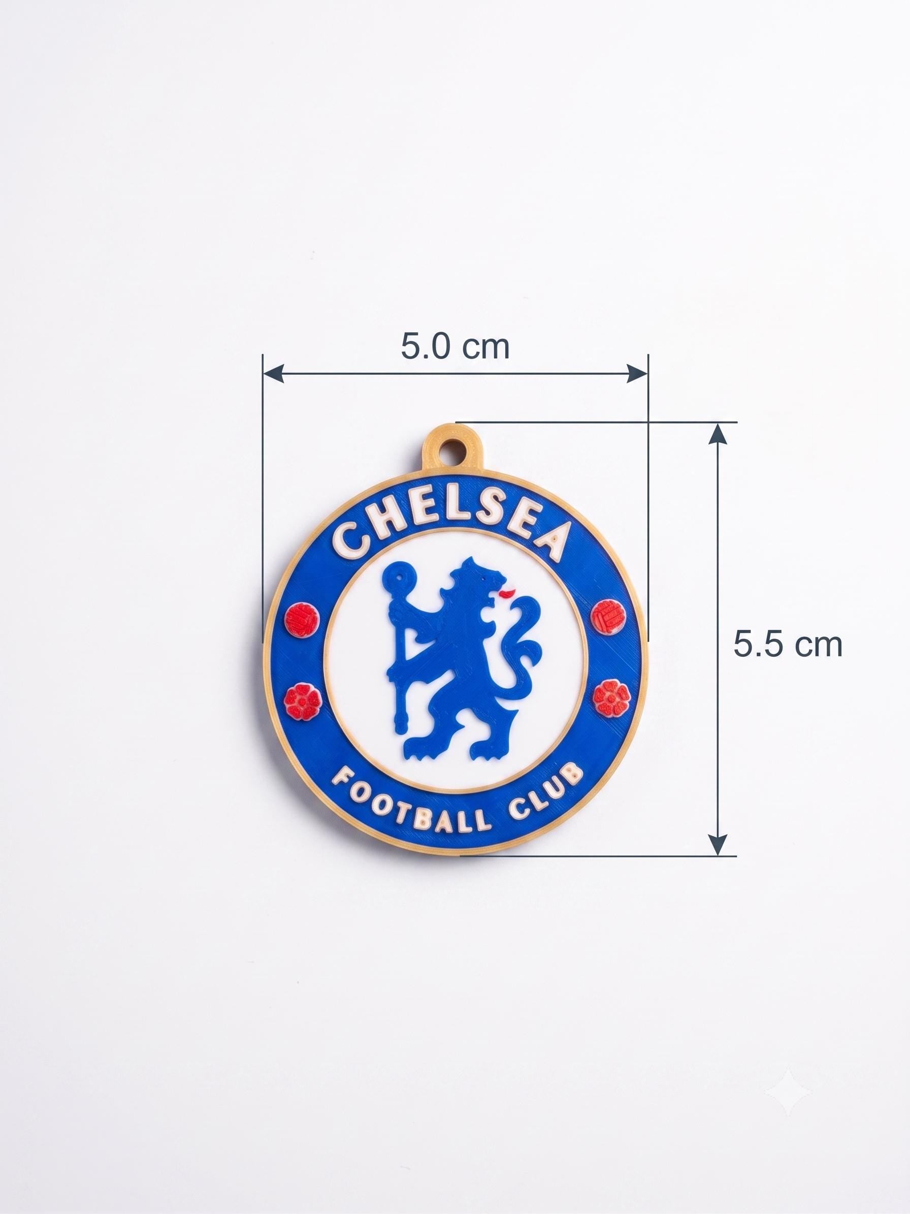 Chelsea FC 3D Printed Keychain | Football Club Keyring Bag Charm | Stamford Bridge Blue Pride Soccer Gift for Fans & Supporters