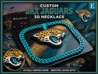 Jacksonville Jaguars  Necklace |NFL Cuban Link Chain Football Pendant