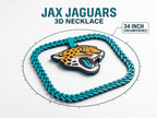 Jacksonville Jaguars  Necklace |NFL Cuban Link Chain Football Pendant