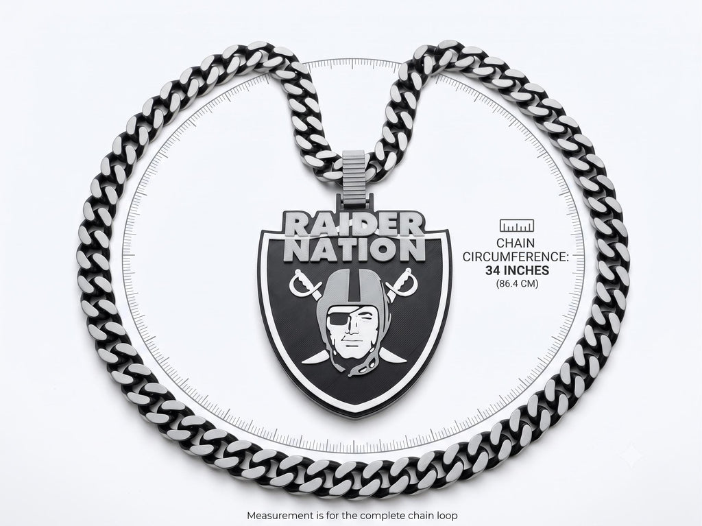Raiders Necklace |NFL Raider Nation Football Pendant