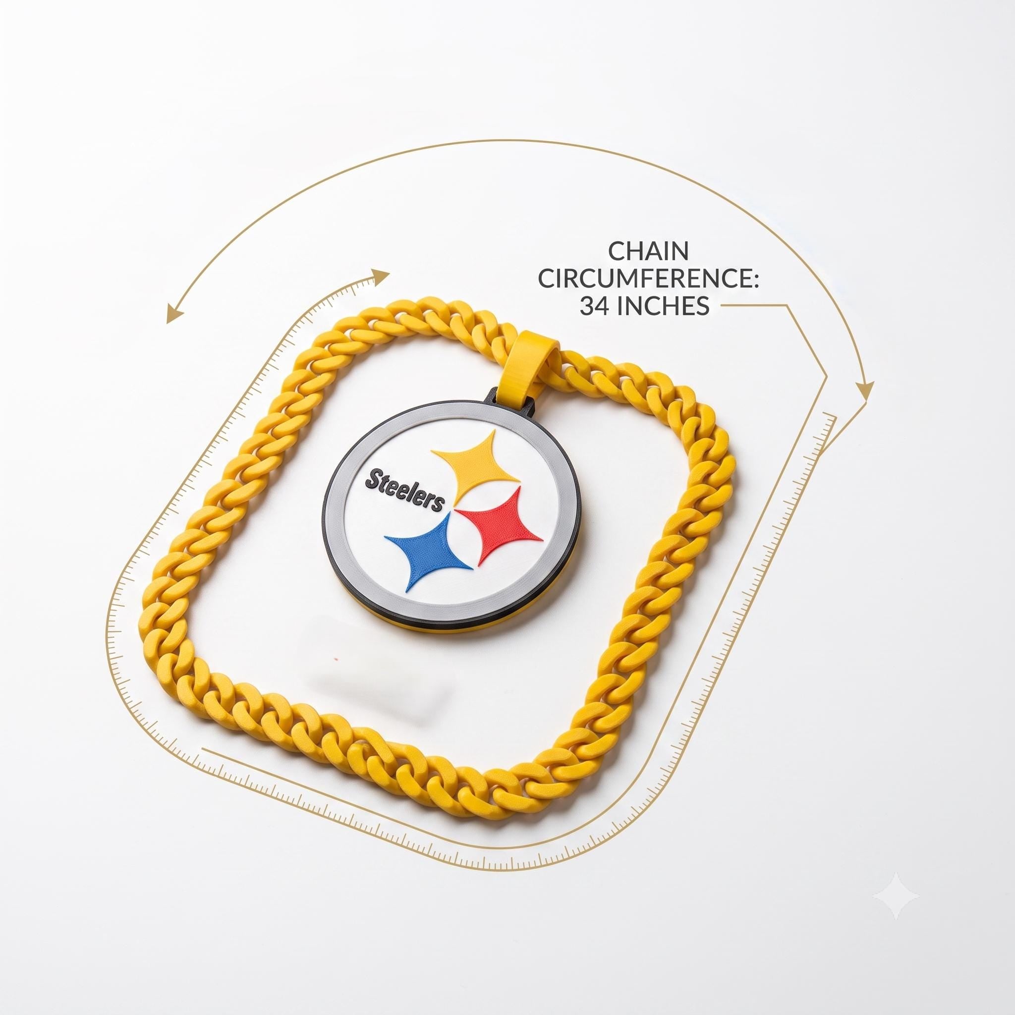 Pittsburgh Steelers Fan Chain | NFL Oversized Football Turnover Necklace