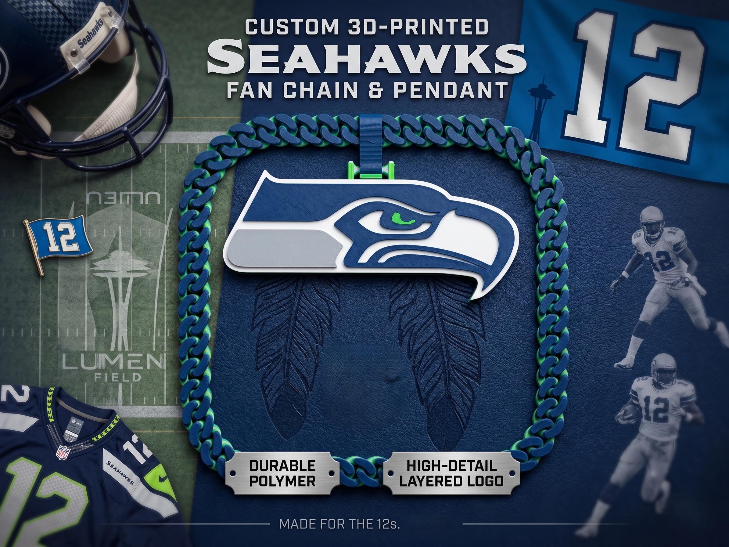 Seattle Seahawks Fan Chain | NFL Game Day Necklace
