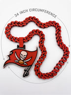Tampa Bay Buccaneers Swag Chain | NFL 34" Cuban Link Football Pendant Necklace