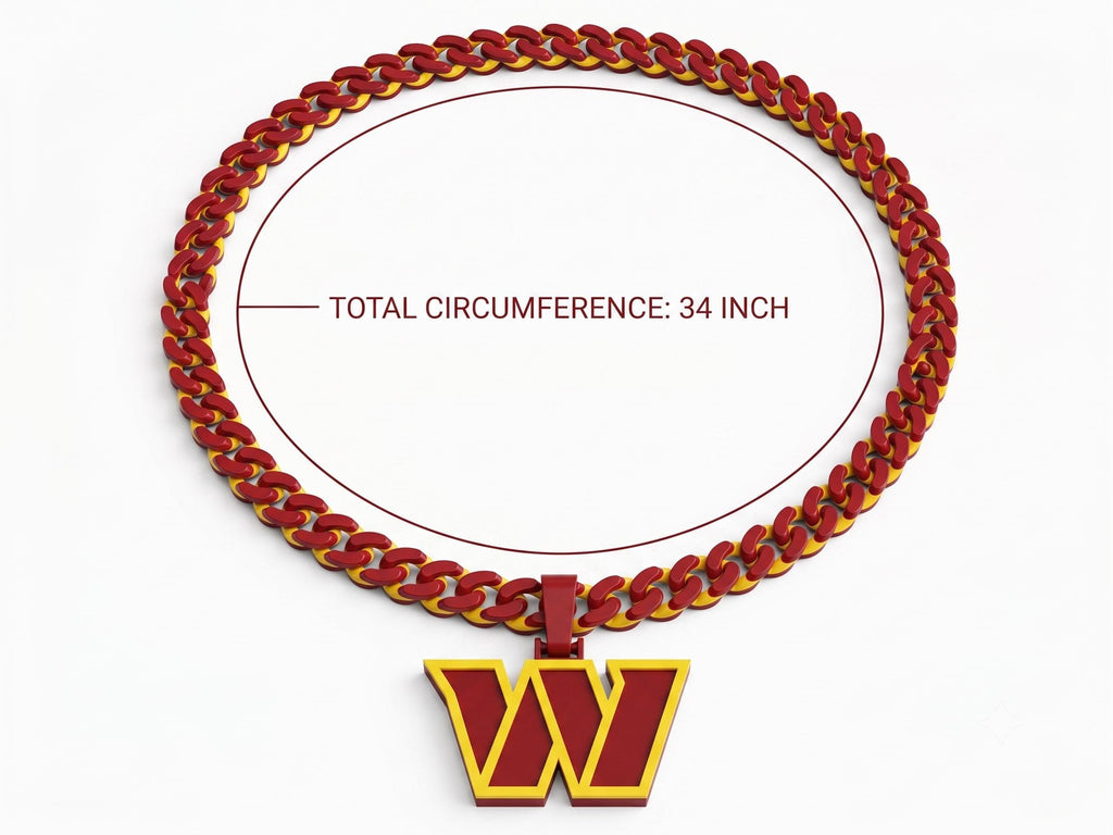 Washington Commanders Fan Chain - NFL 34 Inch Football Necklace