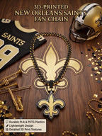 New Orleans Saints Fan Chain | NFL Fleur De Lis Necklace