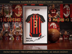 Paolo Maldini AC Milan 3D Printed Jersey Shadow Box | Soccer Fan Gift | Desk, Shelf & Wall Decor | Back to School Dorm Room Art