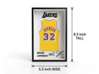 Magic Johnson LA Lakers 3D Printed Jersey Shadow Box | NBA Basketball Desk & Wall Decor | Dorm Room Art, Back to School Sports Gift