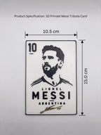 Lionel Messi 3D Printed Card | Argentina Soccer Sign | Football Collector Wall Art | Sport Decor Gift