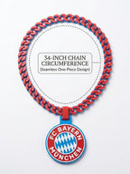 Bayern Munich Necklace, 3D Printed FC Bayern Fan Jewelry, Chunky Chain Soccer Fan Gift, Football Supporter Pendant, German Bundesliga Merch