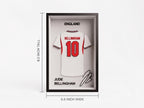 England Jude Bellingham 3D Printed Jersey Shadow Box | Soccer Dorm Decor & Football Shelf Art | Back to School Sports Gift for Fans